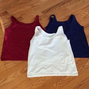 White House/BM Set of 3 nylon spandex tank tops